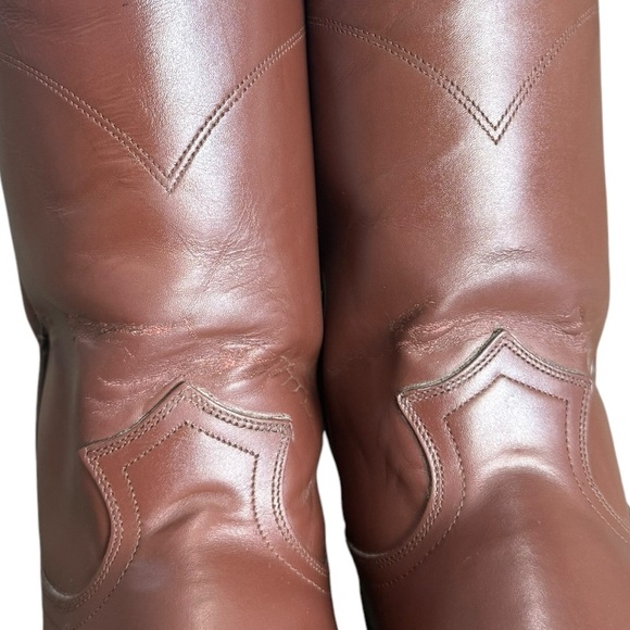 Justin Boots Classic Roper Men Size 11 D 3404 Brown Leather Western Cowboy Pull - Picture 9 of 17